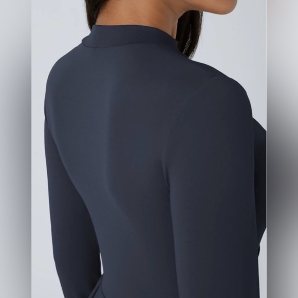 Halara | NWT Dark Sapphire Long Sleeve Flare Maxi Casual Dress M - Picture 2 of 5